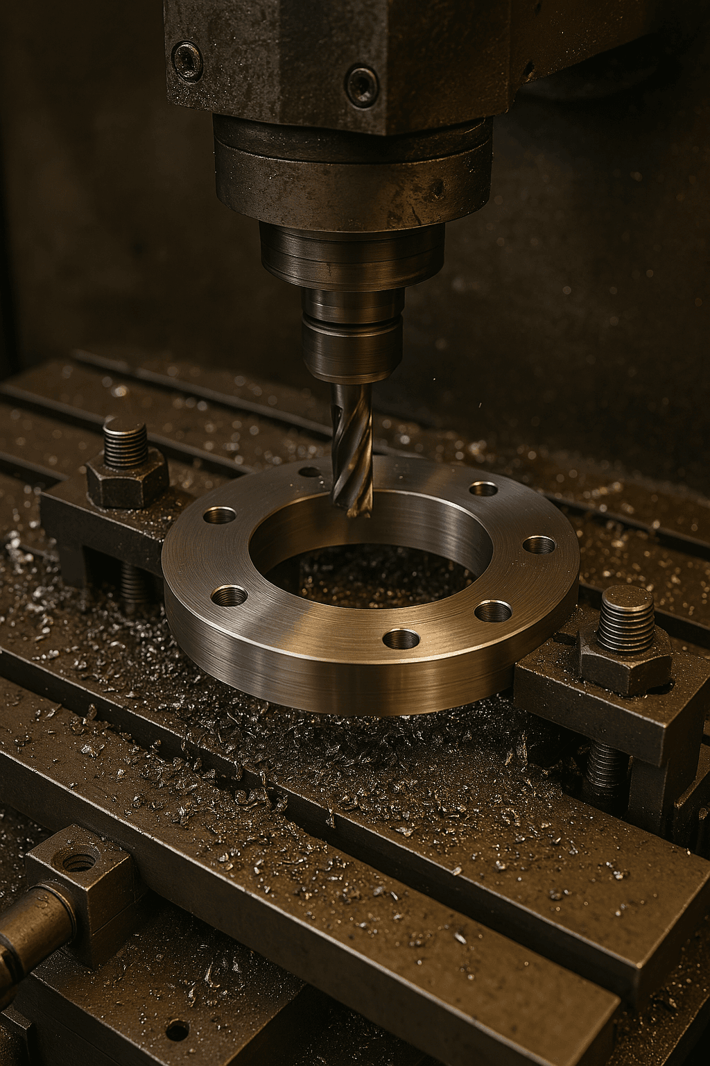 CNC machined access fitting plug detail